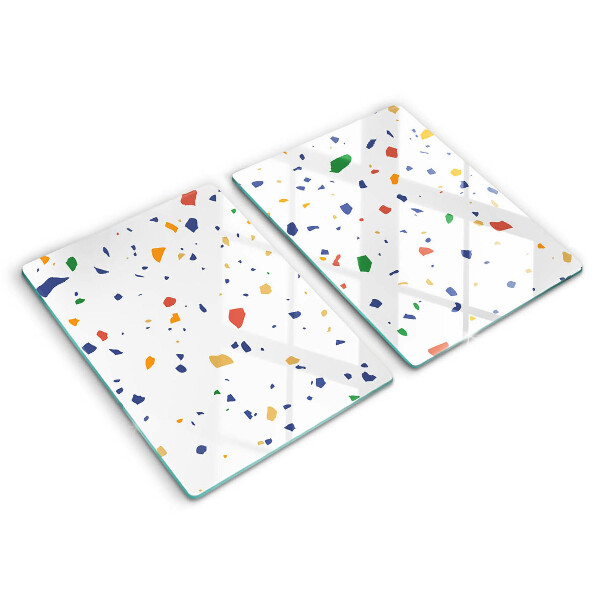 Skleněné krájecí prkénko Barevná kamenina