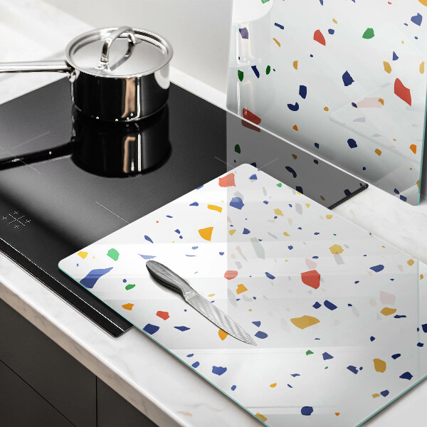 Skleněné krájecí prkénko Barevná kamenina