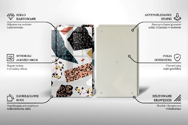 Skleněné krájecí prkénko Kamenina