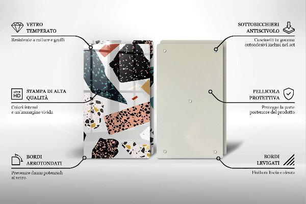 Skleněné krájecí prkénko Kamenina