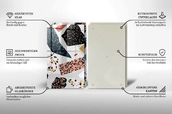 Skleněné krájecí prkénko Kamenina