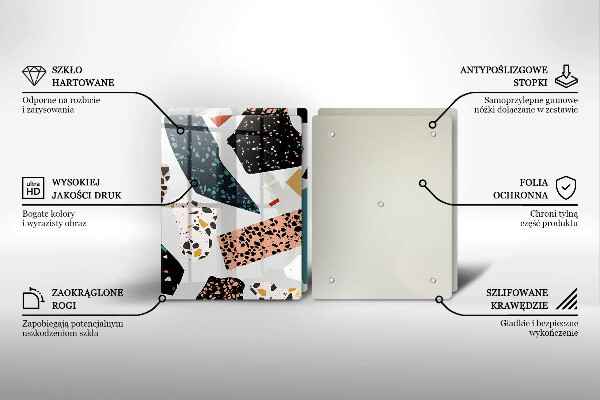 Skleněné krájecí prkénko Kamenina