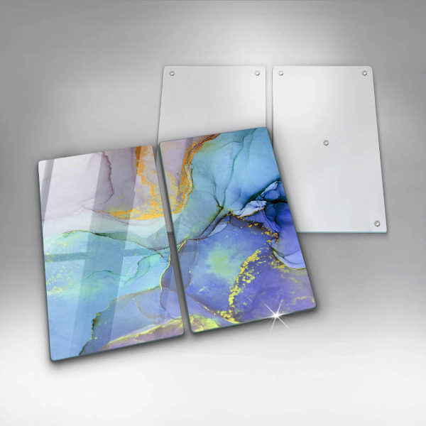 Skleněné krájecí prkénko Prasklý zlatý kámen