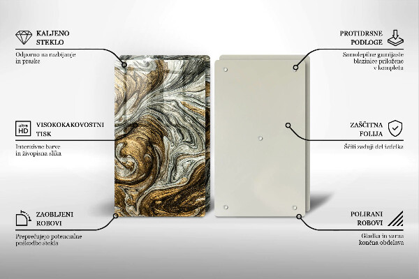 Skleněné krájecí prkénko Bohatá abstrakce