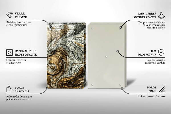 Skleněné krájecí prkénko Bohatá abstrakce