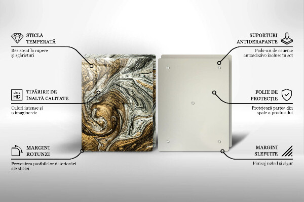 Skleněné krájecí prkénko Bohatá abstrakce