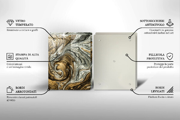 Skleněné krájecí prkénko Bohatá abstrakce