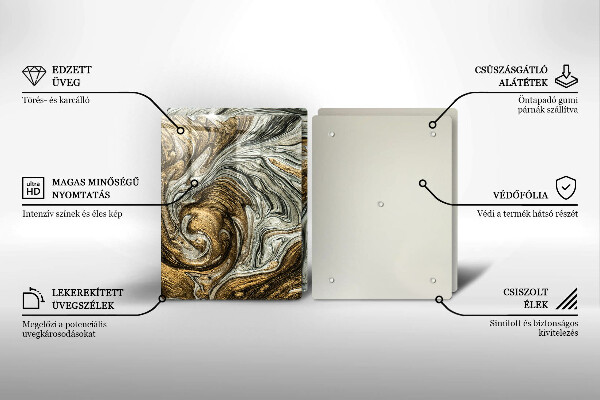 Skleněné krájecí prkénko Bohatá abstrakce