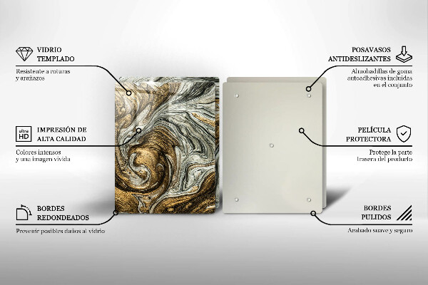 Skleněné krájecí prkénko Bohatá abstrakce