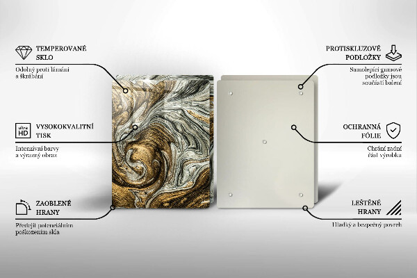 Skleněné krájecí prkénko Bohatá abstrakce