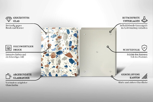 Skleněné krájecí prkénko Dekorativní kamenina