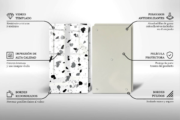 Skleněné krájecí prkénko Dekorativní kamenina