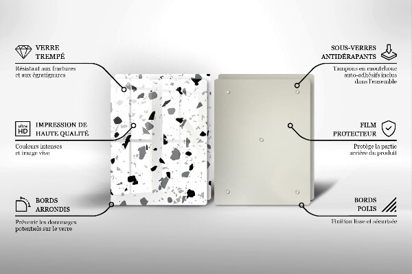 Skleněné krájecí prkénko Dekorativní kamenina