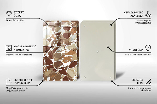 Skleněné krájecí prkénko Kamenné dekorativní skvrny