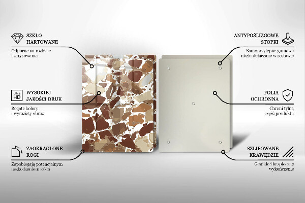 Skleněné krájecí prkénko Kamenné dekorativní skvrny