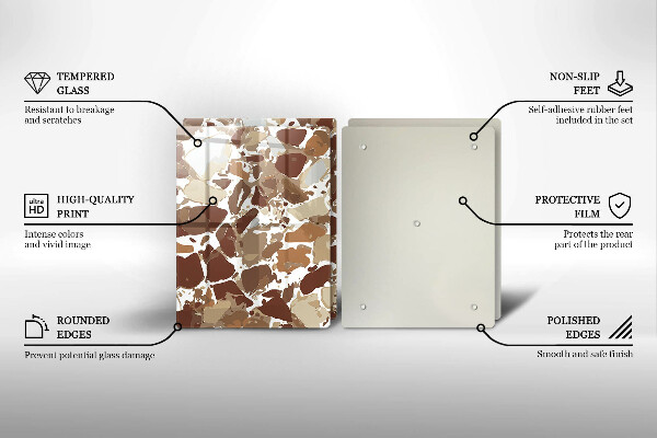 Skleněné krájecí prkénko Kamenné dekorativní skvrny