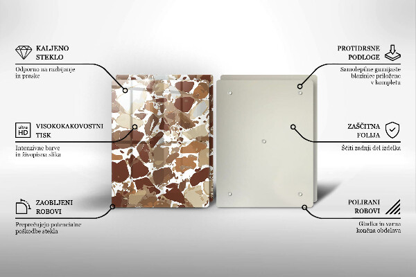 Skleněné krájecí prkénko Kamenné dekorativní skvrny