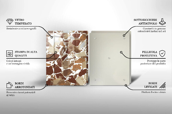 Skleněné krájecí prkénko Kamenné dekorativní skvrny