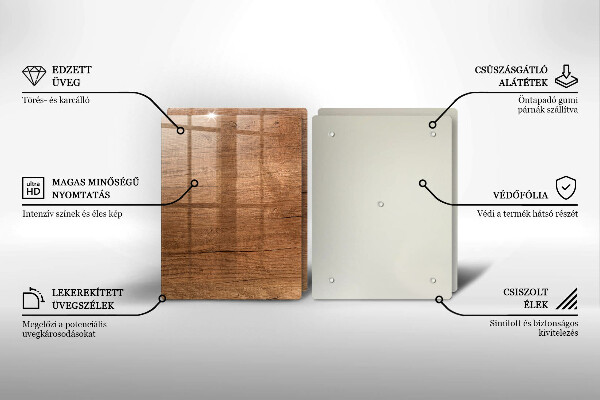 Skleněná krájecí deska Textura dřeva