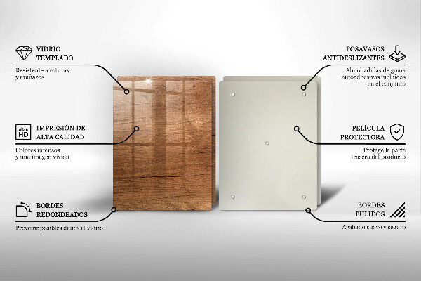 Skleněná krájecí deska Textura dřeva