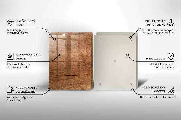 Skleněná krájecí deska Textura dřeva