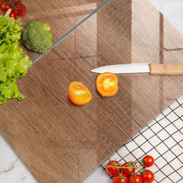 Skleněná krájecí deska Textura dřeva