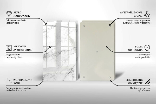 Skleněná krájecí deska Elegantní textura mramoru