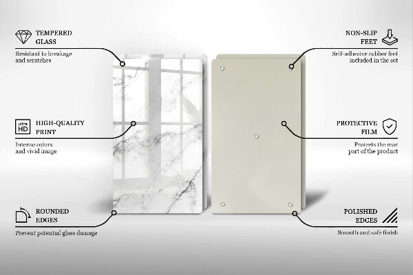 Skleněná krájecí deska Elegantní textura mramoru