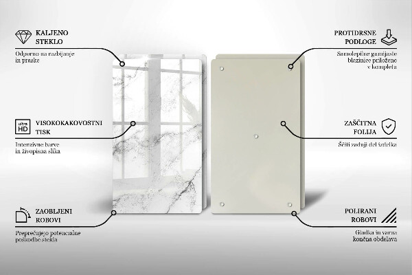 Skleněná krájecí deska Elegantní textura mramoru