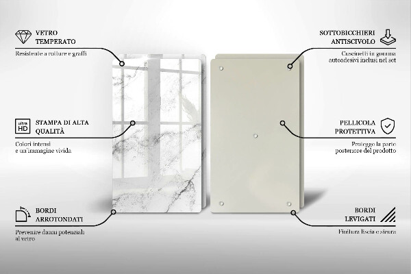 Skleněná krájecí deska Elegantní textura mramoru