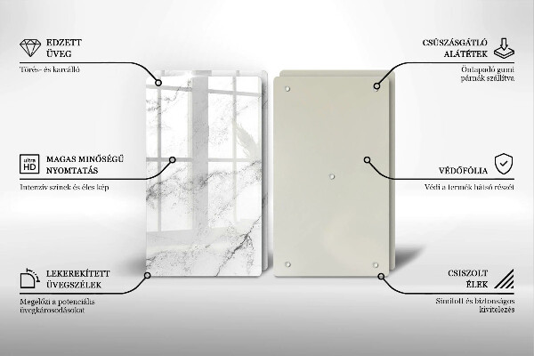 Skleněná krájecí deska Elegantní textura mramoru