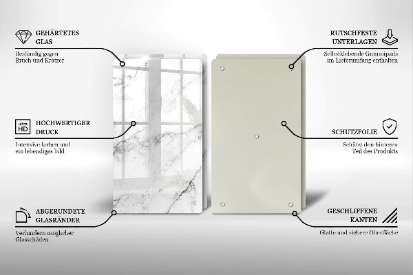 Skleněná krájecí deska Elegantní textura mramoru