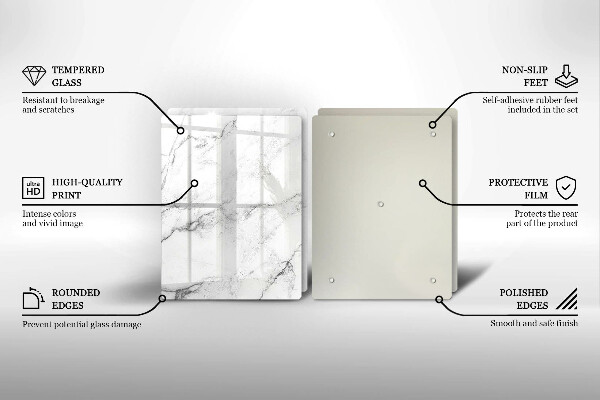 Skleněná krájecí deska Elegantní textura mramoru