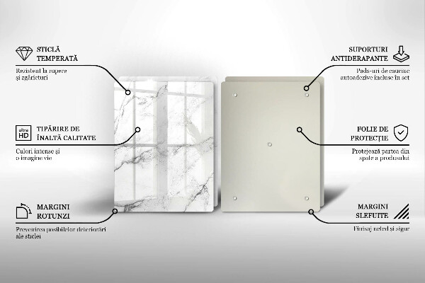 Skleněná krájecí deska Elegantní textura mramoru