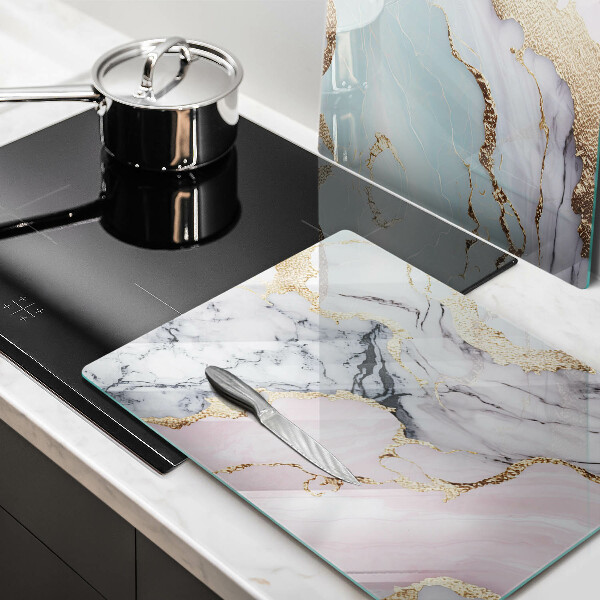 Skleněné krájecí prkénko Pastelový mramor