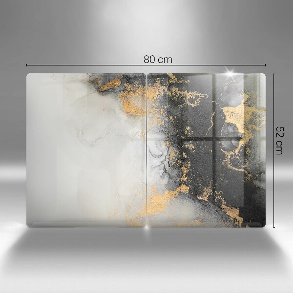 Krájecí prkénko skleněné Abstrakce se zlatem