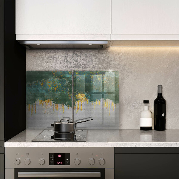 Krájecí prkénko skleněné Abstrakce se zlatem