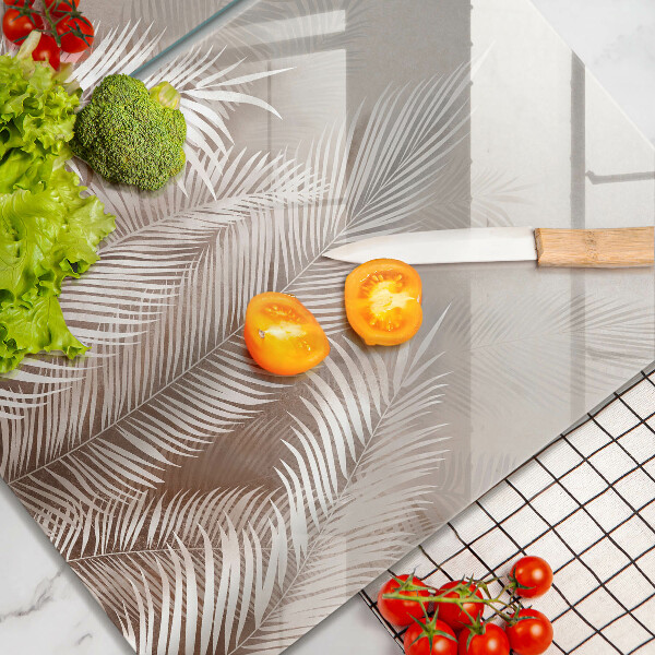 Skleněná krájecí deska Boho vegetační listy