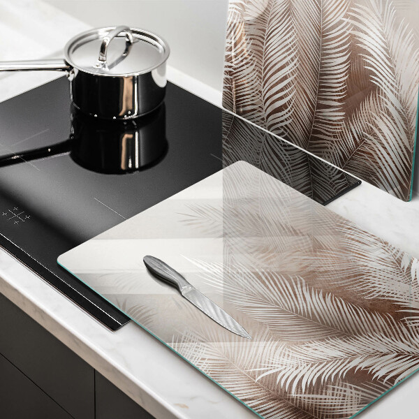 Skleněná krájecí deska Boho vegetační listy