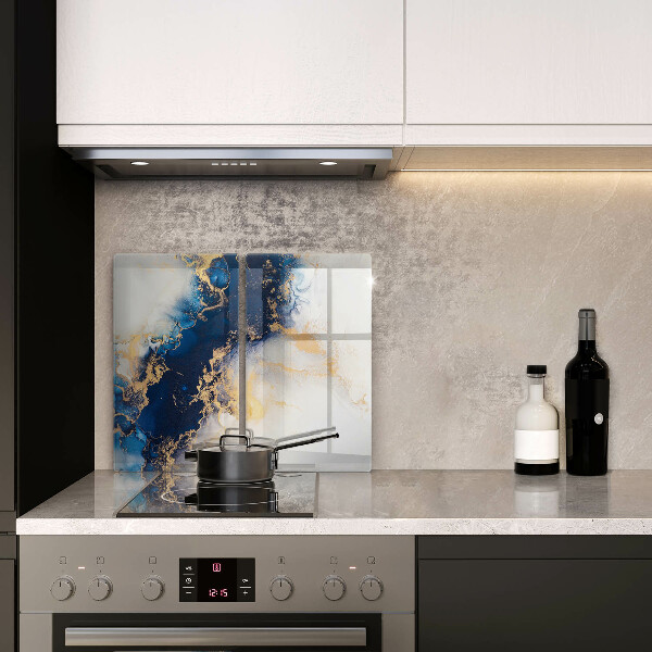 Skleněná krájecí deska Abstrakce s modrou