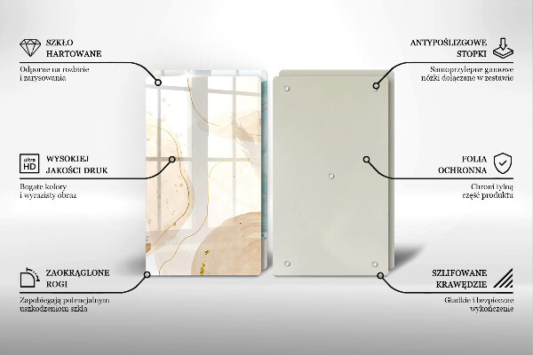 Skleněná krájecí deska Světlé boho tvary