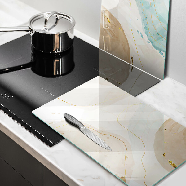 Skleněná krájecí deska Světlé boho tvary