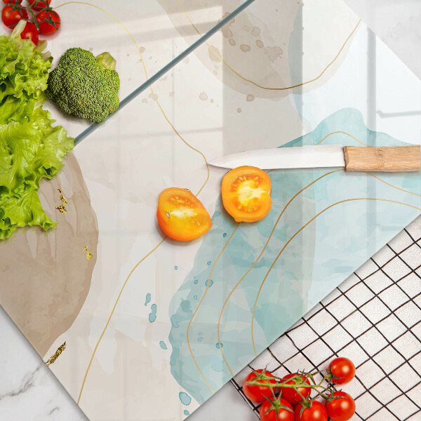 Skleněná krájecí deska Světlé boho tvary