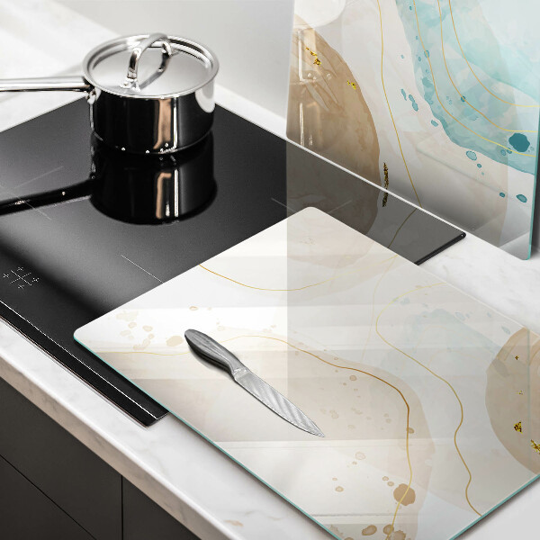 Skleněná krájecí deska Světlé boho tvary