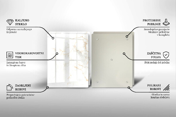 Skleněná krájecí deska Elegantní mramorový kámen