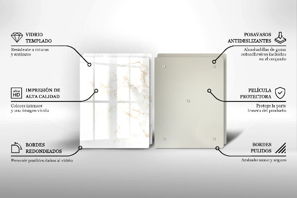 Skleněná krájecí deska Elegantní mramorový kámen