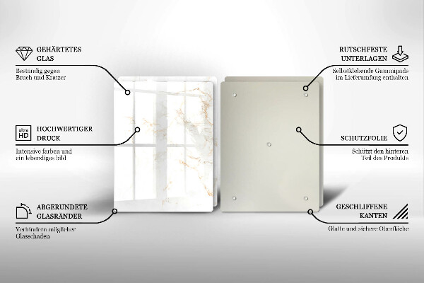 Skleněná krájecí deska Elegantní mramorový kámen