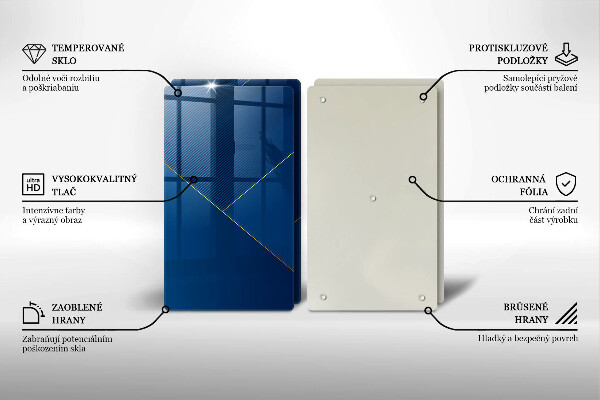 Skleněná krájecí deska Moderní zázemí