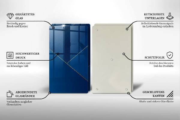 Skleněná krájecí deska Moderní zázemí