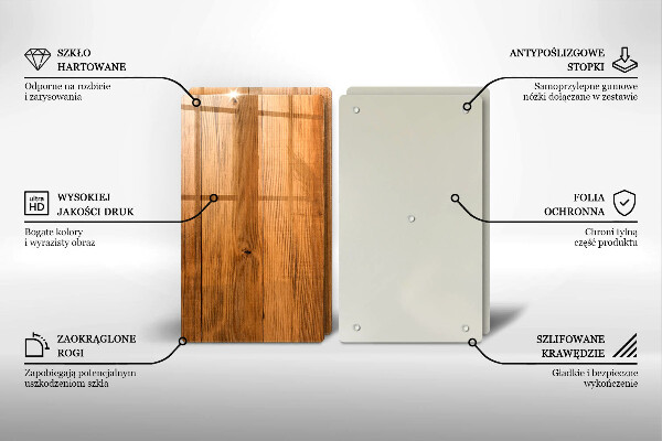 Skleněná krájecí deska Dřevěná prkna